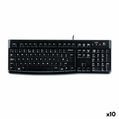 Tastatură Logitech K120 Negru Qwerty Spaniolă (10 Unități) foto