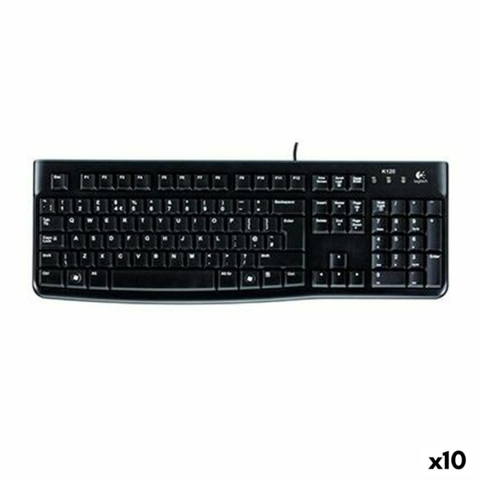 Tastatură Logitech K120 Negru Qwerty Spaniolă (10 Unități)