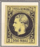 1866 LP 18 CAROL CU FAVORITI 2 PAR HARTIE SEMIGROASA T3 GUMA ORIGINALA SARNIERA