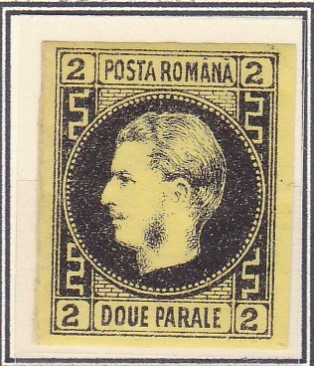 1866 LP 18 CAROL CU FAVORITI 2 PAR HARTIE SEMIGROASA T3 GUMA ORIGINALA SARNIERA