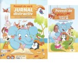 Pachet educational Povesti de vara. Jurnal distractiv pentru clasa pregatitoare + carte Povesti de rasul lumii