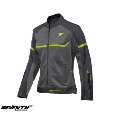 Geaca (jacheta) femei pentru scuter - motocicleta Racing vara Seventy model SD-JR30.2 Mojave culoare: gri/galben fluor Gri/galben fluor XS