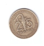 Moneda Africa de Vest 25 francs/franci 2012 FAO, stare buna, curata