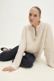 Answear Lab pulover de lana culoarea bej, călduros
