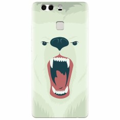 Husa silicon pentru Huawei P9 Plus, Fierce Polar Bear Winter foto