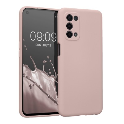 Husa Kwmobile pentru OPPO A74 5G/A54 5G, Silicon, Roz, 57571.225 foto