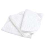 Set 3 prosoape REDQUIT din muselina pentru bebelusi 25x50cm, alb