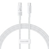 CABLU alimentare si date Baseus Gem, Fast Charging Data Cable pt. smartphone, USB Type-C la USB Type-C 100W, 2m, alb &quot;P10373000211-01&quot; (timbru verde 0