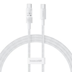 CABLU alimentare si date Baseus Gem, Fast Charging Data Cable pt. smartphone, USB Type-C la USB Type-C 100W, 2m, alb &quot;P10373000211-01&quot; (timbru verde 0