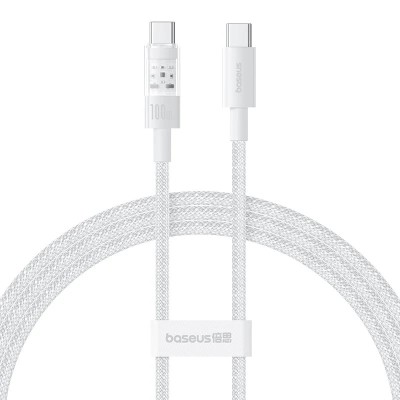 CABLU alimentare si date Baseus Gem, Fast Charging Data Cable pt. smartphone, USB Type-C la USB Type-C 100W, 1m, alb &amp;quot;P10373000211-00&amp;quot; (timbru verde 0 foto