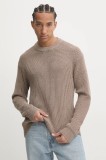 Abercrombie &amp; Fitch pulover de bumbac culoarea bej, KI120-4129