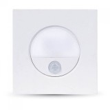 Corp iluminat led 3w 4000k cu senzor miscare ip20