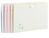 Mapa plastic cu elastic și 7 separatoare Deli Macarons A4 culori pastel