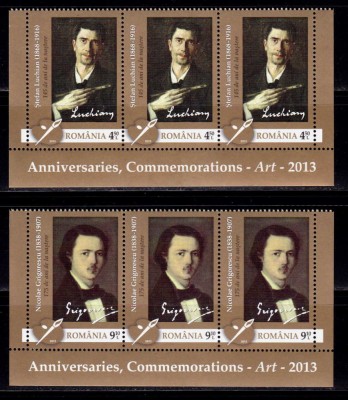 RO 2013 ,LP 1964 ,&amp;quot; Arta-Aniversari , Comemorari&amp;quot; , serie straif H de 3, MNH foto