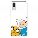 Husa compatibila cu Huawei P20 Silicon Gel Tpu Model Finn and Jake Tongues