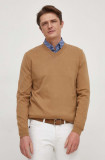 BOSS pulover de bumbac culoarea bej, light 50506042