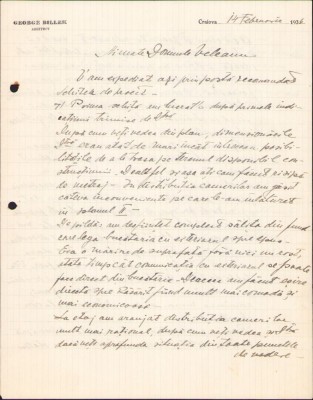 A2057 Lot de 4 scrisori olografe arhitect George Billek, Craiova, 1936 foto