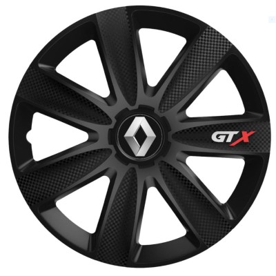 Set 4 Capace Roti GTX Negru Carbon Renault, R16 foto
