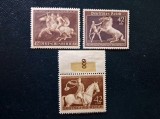 Lot 3 Timbre Germania Al Treilea Reich 1940-1943 Das Braune Band von Deutschland Cu Margine de Coliță Neștampilat - A007