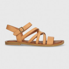 Toms sandale de piele Sephina femei, culoarea maro, 10019752
