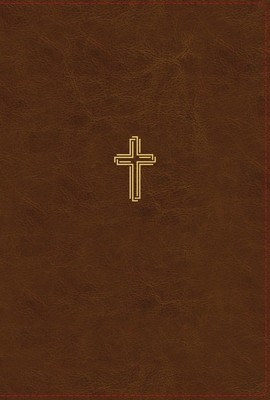 Nasb, Thinline Bible, Large Print, Leathersoft, Brown, Red Letter Edition, 1995 Text, Thumb Indexed, Comfort Print foto