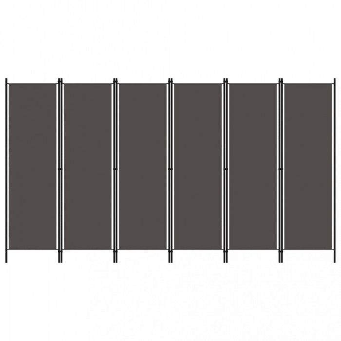 vidaXL Paravan de cameră cu 6 panouri, antracit, 300 x 180 cm