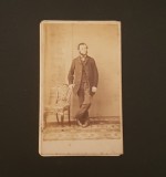Fotografie carte de vizită veche Portret Bărbat Studio Victorian