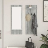 VidaXL Răcător de paltoane montat pe perete sonoma gri 70 x 10 x 90 cm