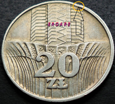 Moneda 20 ZLOTI - POLONIA, anul 1973 * cod 719 = eroare foto