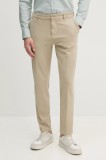 BOSS pantaloni barbati, culoarea bej, drept, 50534870