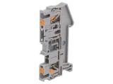 Term. &icirc;mbinare de șine 0,14-4mm&sup2;, 1 pistă, 2 borne, gri TS35