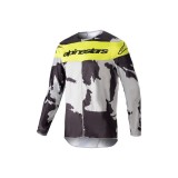 MBS Tricou cross-enduro ALPINESTARS RACER TACTICAL 2023 XL Negru/Camo/Galben Fluo, Cod Produs: 37612239255XL