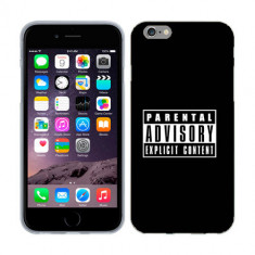 Husa iPhone 6S iPhone 6 Silicon Gel Tpu Model Parental Advisory foto