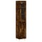 Dulap inalt, stejar fumuriu, 34,5x34x180 cm, lemn prelucrat