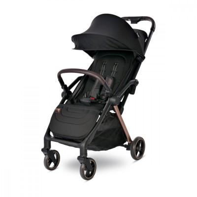 Carucior 2 in 1 autofold, Lorelli Loret, set adaptori inclus, cosulet auto inclus, pana la 22 kg, Black Jasper foto