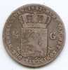 Olanda 1/2 Gulden 1857 - Willem III, Argint 5 g/945, 22 mm KM-92, Europa