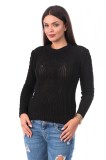 Cumpara ieftin BL981-1 Pulover tricotat, cu maneci lungi si model, S/M