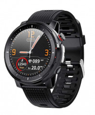 Ceas smartwatch L15 negru, rezistent la apa - IP68, sport tracker foto