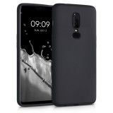 Husa pentru OnePlus 6, Silicon, Negru, 55346.01, kwmobile, Carcasa
