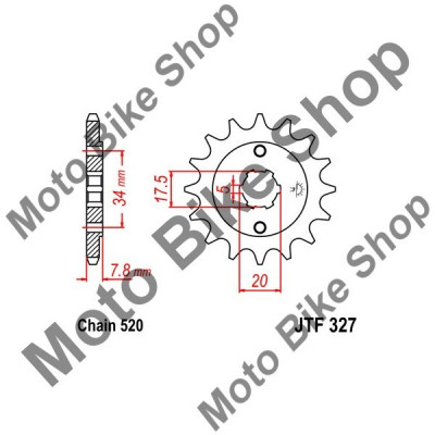 MBS Pinion fata 520 Z12, Cod Produs: JTF32712 foto