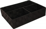 Organizator cu 3 compartimente, Compactor, 32x25x8, polipropilena, ciocolatiu