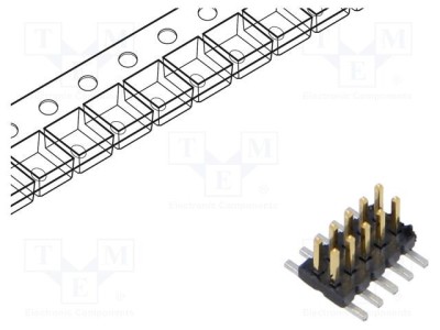 Conector şiruri pini tată 10 PIN 1,27mm aurit SMT SAMTEC foto