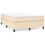Cumpara ieftin Pat continental cu saltea, crem, 140x200 cm, material textil