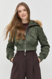 MAX&amp;Co. geaca bomber femei, culoarea verde, de iarna, oversize, Max&amp;Co.