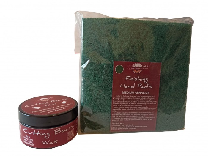 Prep&#039;N&#039;Shine-Cutting Board Wax &amp; Hand Pad&rsquo;s Medium Abrasive, verde, 100 ml
