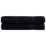 Cumpara ieftin Prosoape premium SOLUND 2 buc. negru 100x200 cm 600 gsm