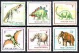 UNGARIA 1990, Animale preistorice, Fauna, serie neuzată, MNH