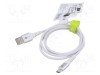 Cablu USB 2.0 Goobay USB A la USB C 1m alb 0,48Gbps silicon
