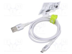 Cablu USB 2.0 Goobay USB A la USB C 1m alb 0,48Gbps silicon