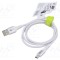 Cablu USB 2.0 Goobay USB A la USB C 1m alb 0,48Gbps silicon